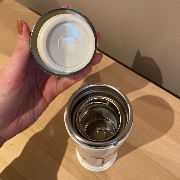 David’s Tea Ceramic 10 oz Thermos Tumbler with Infuser - Picture 6 of 9